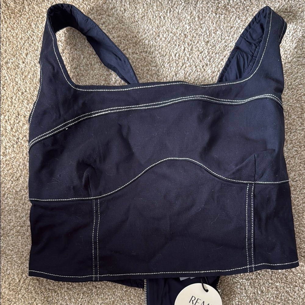 Denim crop top - revolve x Remi NWT